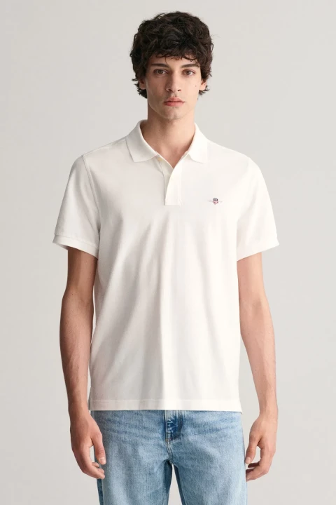 Erkek Regular Fit Polo T-Shirt - Beyaz 