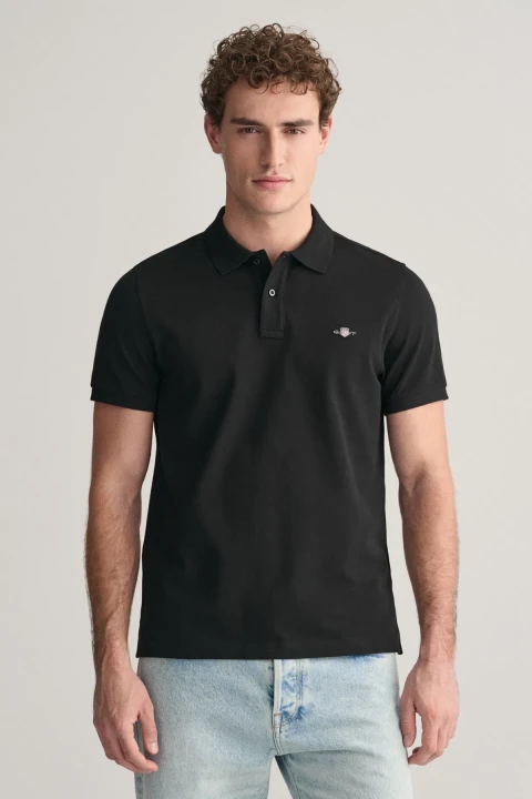 Erkek Regular Fit Polo T-Shirt - Siyah 