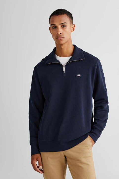 Erkek Regular Fit Yarım Fermuarlı Sweatshirt - Lacivert 