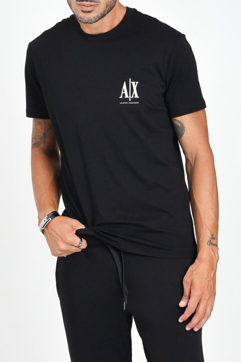 Erkek Regular Fit Yazı Logolu Pamuklu T-Shirt - Siyah 