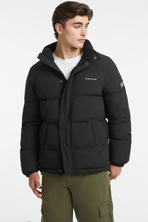 Erkek Regular Şişme Mont - Siyah 