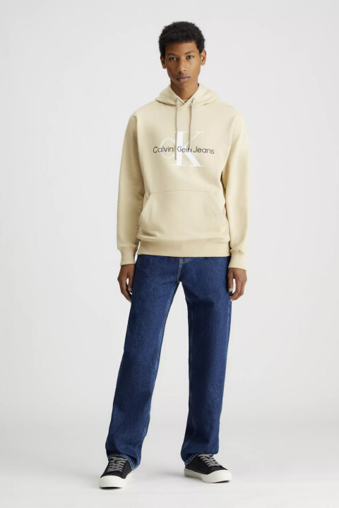 Erkek Seasonal Monologo Regular Sweatshirt-Bej 