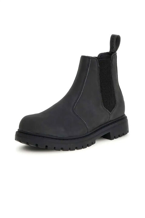 Erkek Sıdney Beatles Deri Bot - Siyah 