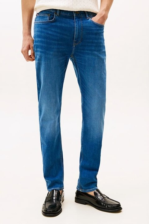 Erkek Slim Fit 5 Cepli Esnek Kot Pantolon - Mavi 