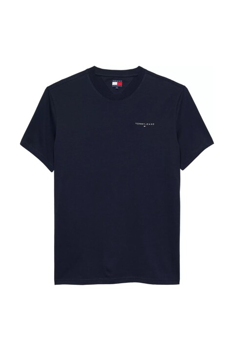 Erkek Slim Fit Minimal Logo T-Shirt - Lacivert 
