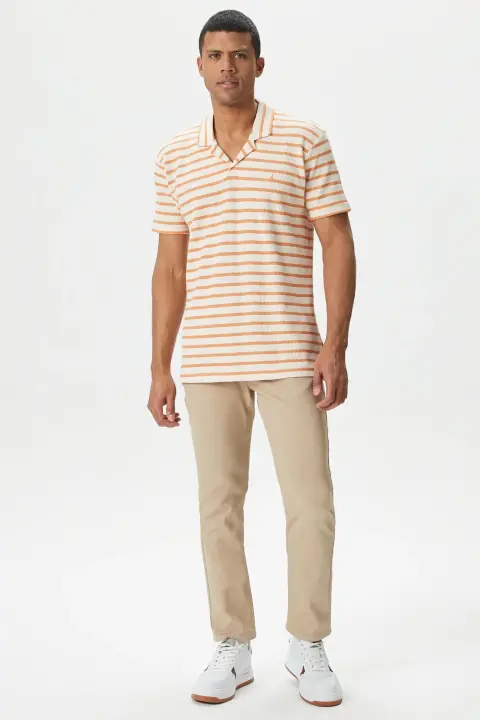 Erkek Slim Fit Pantolon - Bej 