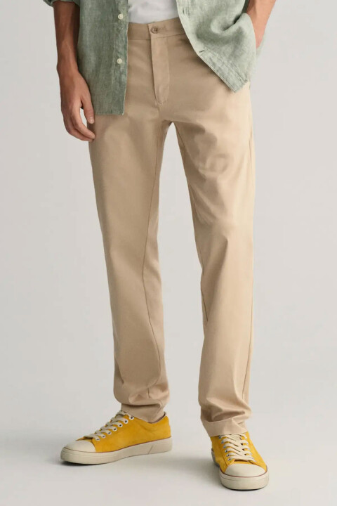 Erkek Slim Fit Pantolon - Bej 