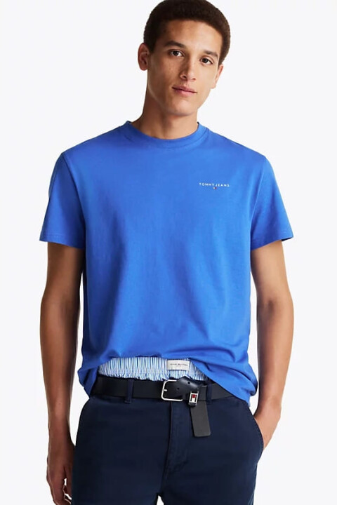 Erkek Slim Fit T-Shirt - Mavi 