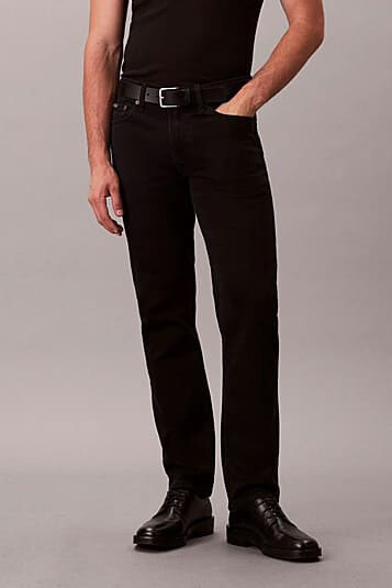 Erkek Slim Straight Kesim 5 Cepli Jean Pantolon - Siyah 