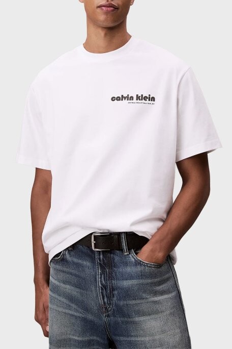 Erkek SS 16S Bauhaus Logolu Regular Fit T-Shirt - Beyaz 