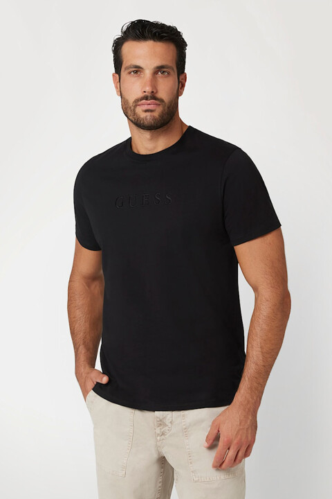 Erkek Ss Classıc Pıma Logo İşlemeli T-Shirt - Siyah 