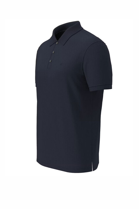 Erkek SS Supima Chest EMB Polo Yaka T-Shirt - Lacivert 