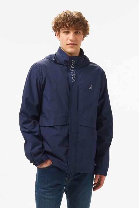 Erkek Standart Fit Kapüşonlu Mont - Lacivert 