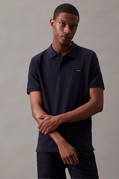 Erkek Stretch Pıque Slim Polo T-Shirt - Lacivert 