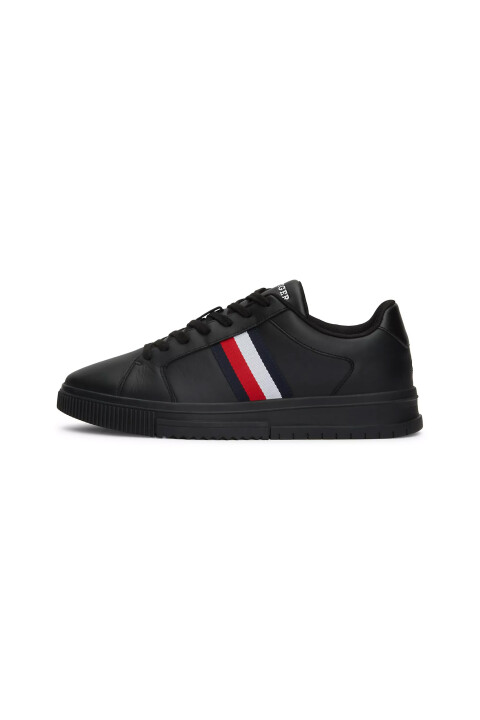 Erkek Supercup Stripes Low Top Sneakers-Siyah 