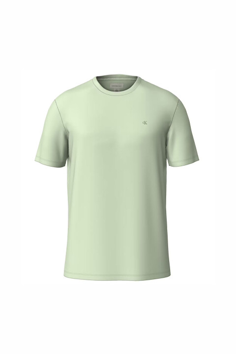 Erkek Supima Pamuk Bisiklet Yaka T-Shirt - Yeşil 