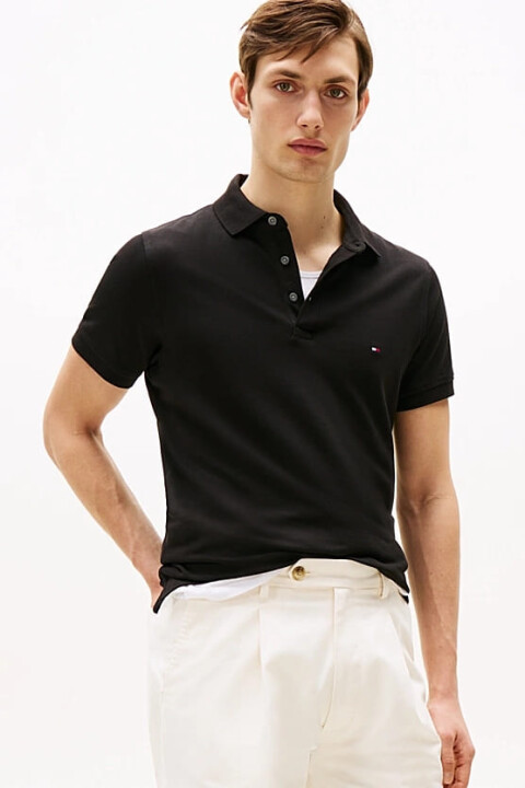 Erkek Th 1985 Polo Yaka T-Shirt - Siyah 