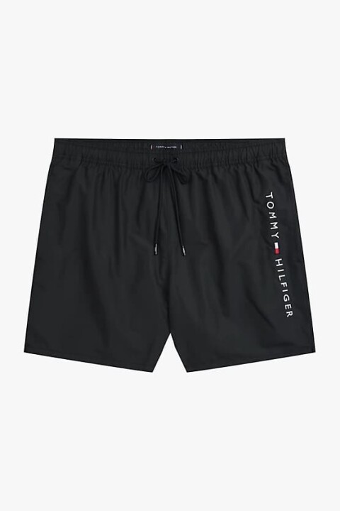 Erkek Th Bağcıklı Deniz Şortu - Siyah 