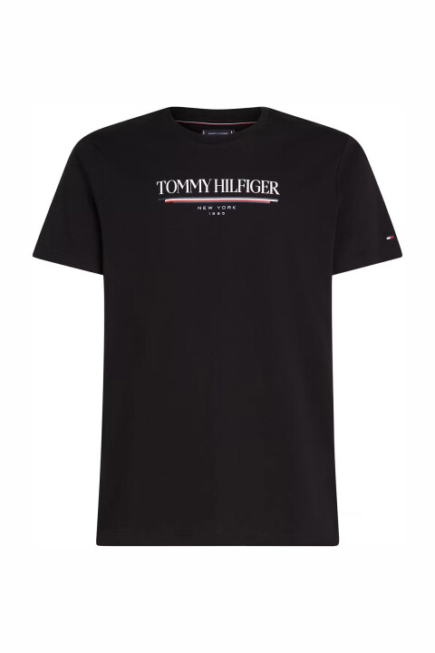 Erkek TH Brand Love Hilfiger T-Shirt – Siyah 