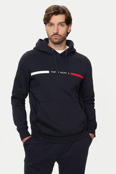 Erkek Th Chest Logo Drawstring Sweatshirt - Lacivert 