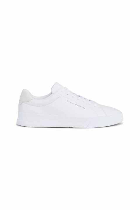 Erkek Th Court Leather Sneaker-Beyaz 
