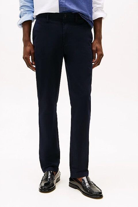 Erkek Th Denton Düz Paça Chino Pantolon - Lacivert 