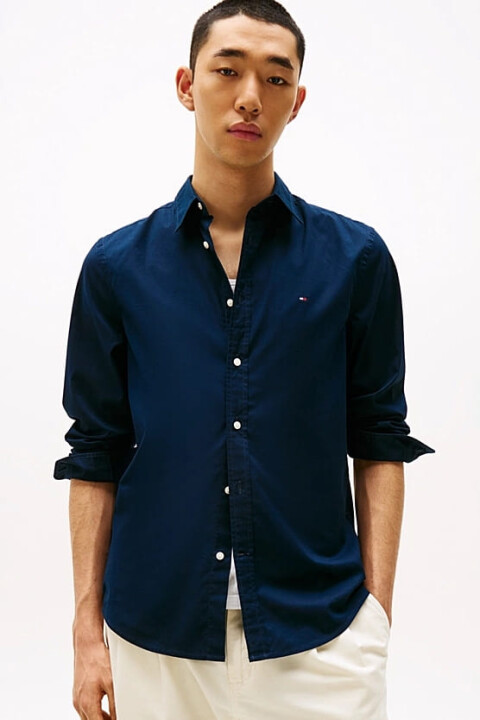 Erkek Th Flex Poplin Gömlek - Lacivert 