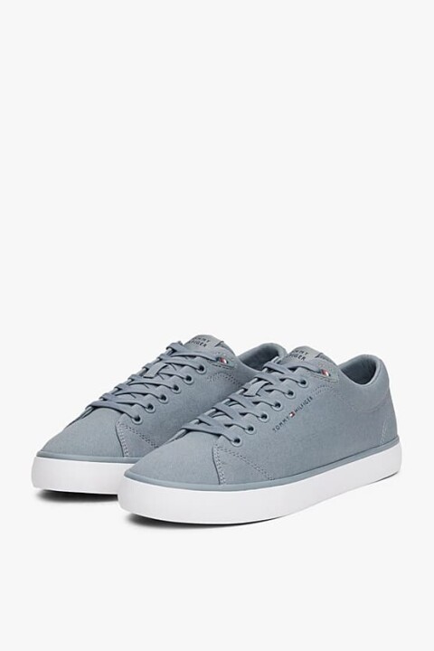 Erkek Th Logo Canvas Sneakers - Gri 