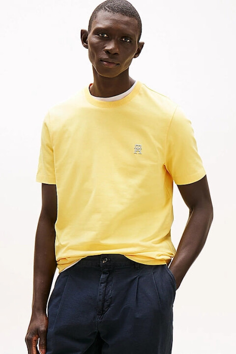 Erkek Th Monogram T-Shirt - Sarı 