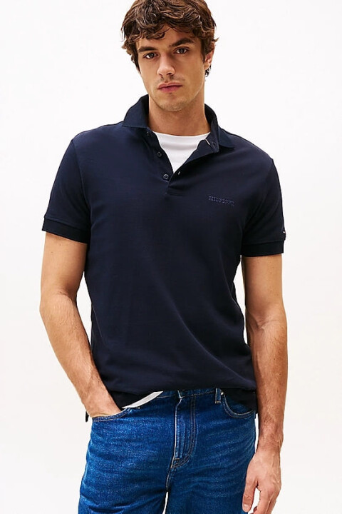 Erkek Th Regular Fit Monotype Polo T-Shirts - Lacivert 