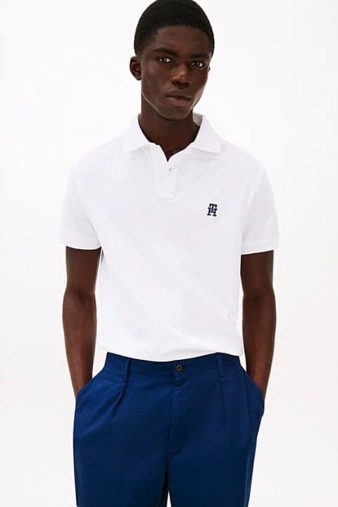 Erkek Th Regular Polo T-Shirt - Beyaz 