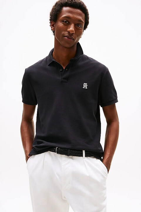 Erkek Th Regular Polo T-Shirt - Siyah 