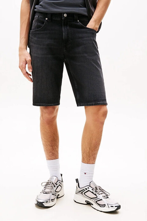 Erkek Th Ronnie Slim Denim Şort - Siyah 