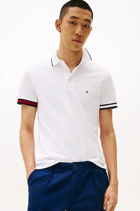 Erkek Th Slim Fit Polo T-Shirt - Beyaz 