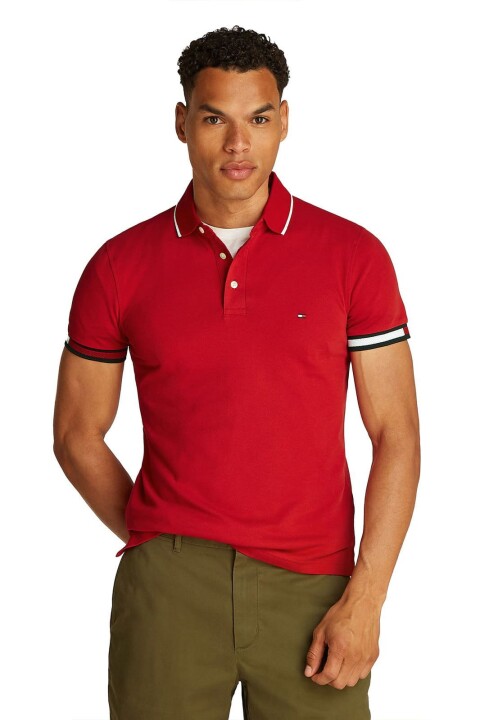Erkek Th Slim Fit Polo T-Shirt - Kırmızı 
