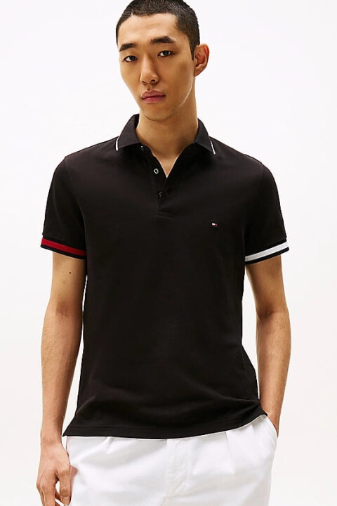 Erkek Th Slim Fit Polo T-Shirt - Siyah 