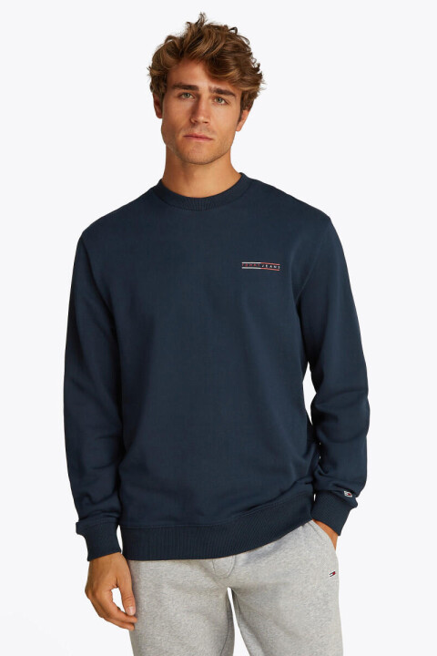 Erkek Tjm Grafik Logo Sweatshirt - Lacivert 