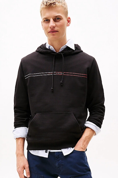 Erkek Tjm Kapüşonlu Sweatshirt - Siyah 