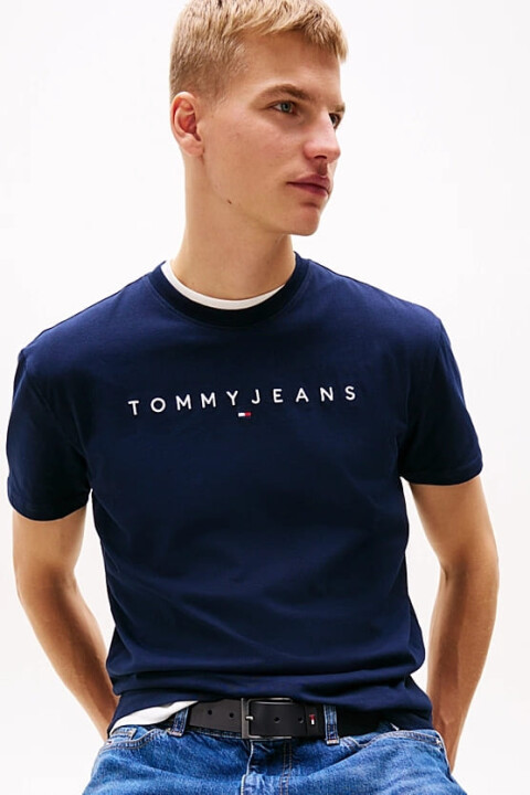 Erkek Tjm Logo Nakışlı T-Shirt - Lacivert 