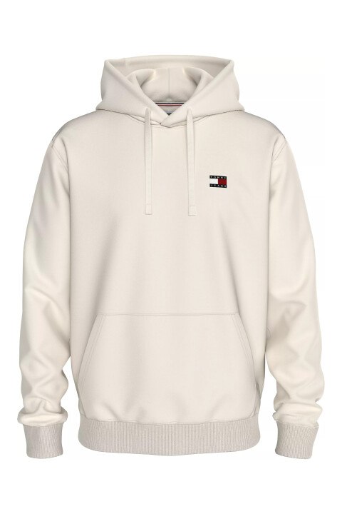 Erkek Tjm Reg Badge Hoodıe Ext Sweatshirt-Beyaz 