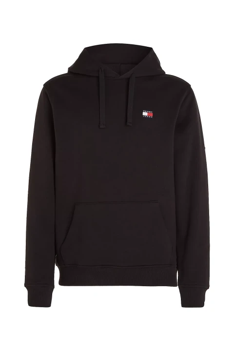 Erkek Tjm Reg Badge Hoodıe Ext Sweatshirt-Siyah 