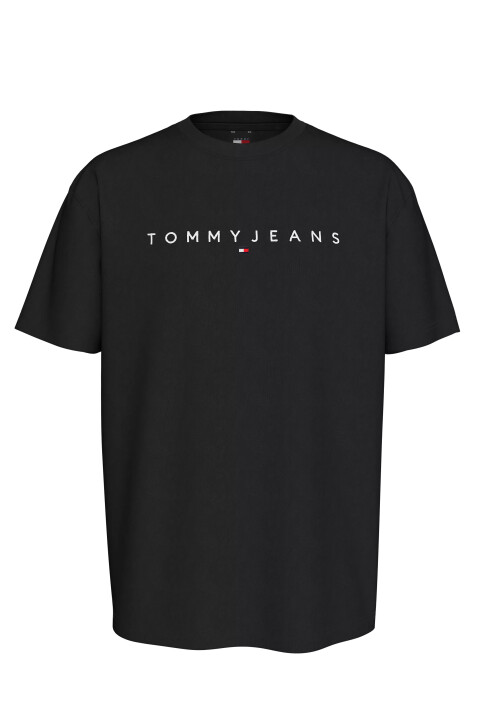 Erkek Tjm Reg Lınear Logo Tee Ext T-Shirt-Siyah 