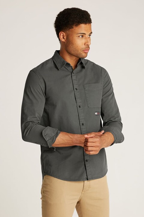 Erkek Tjm Regular Fit Gömlek - Antrasit 