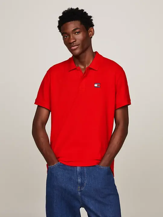Erkek Tjm Regular Fit Polo T-Shirt - Kırmızı - Tommy Hilfiger