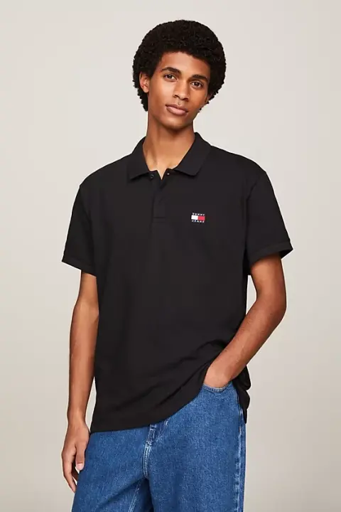 Erkek Tjm Regular Fit Polo T-Shirt - Siyah 