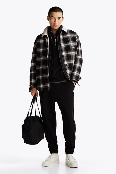 Erkek Tjm Rozet Bağcıklı Jogger Pantolon - Siyah 