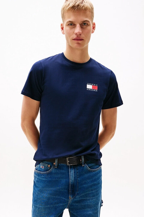 Erkek Tjm Slim Badge T-Shirt - Lacivert 