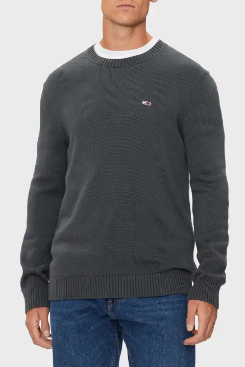 Erkek Tjm Slım Essntls Kazak - Gri 