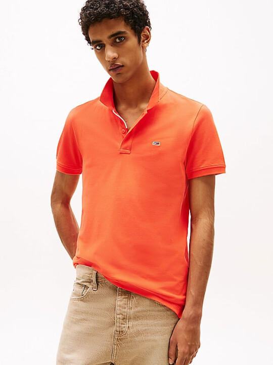 Erkek Tjm Slim Fit Polo T-Shirt - Turuncu 
