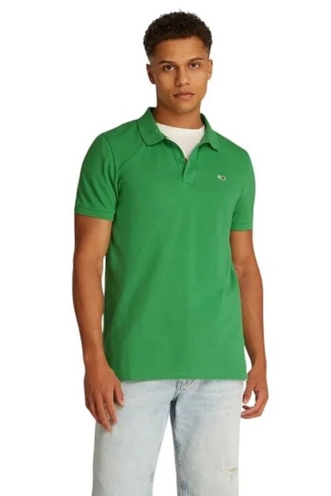 Erkek Tjm Slim Fit Polo T-Shirt - Yeşil 
